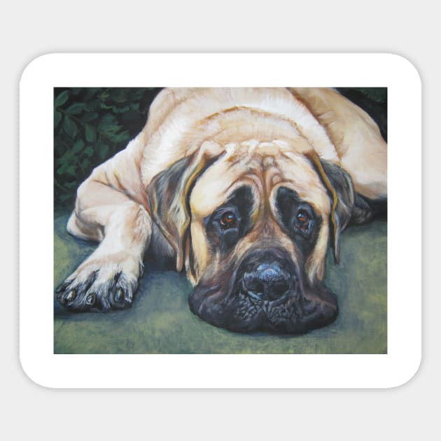 American Mastiff Fine Art Painting Sticker by LASHEPARD